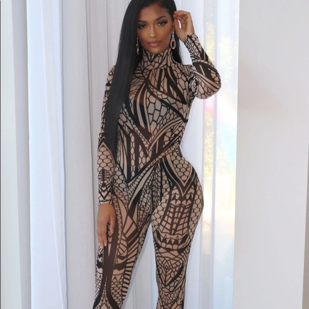 Abstract Thoughts Mesh jumpsuit
